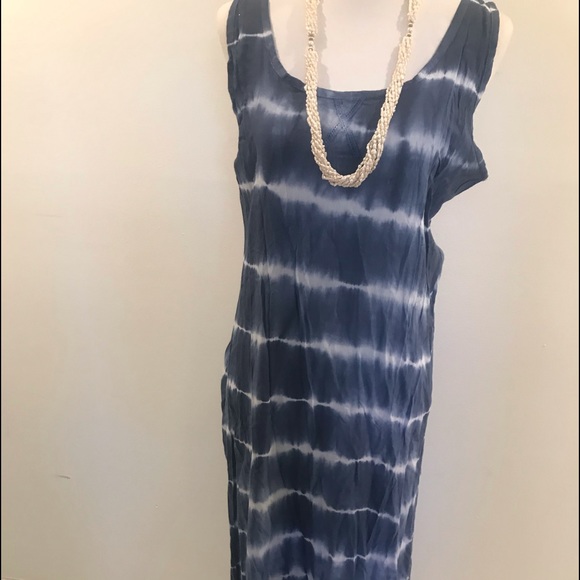 Beach By Exist | Dresses | Nwt Beach By Exist Sun Maxi Dress Blue White M